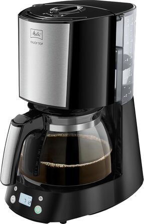 Кавоварка Melitta Enjoy Top Timer, фільтр, скляна колба, таймер, 10 чашок, чорна