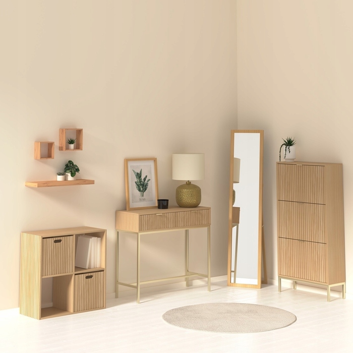 Консольний стіл 5five Simply Smart, відтінки бежевого, напівматовий, 80,5 x 90 x 35 см