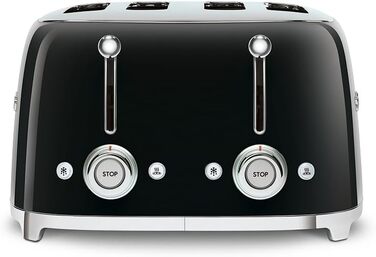Тостер Smeg TSF03WHEU 4-камерний білий, 6 рівнів підсмажування, функція розморожування та підігріву, 2000 Вт