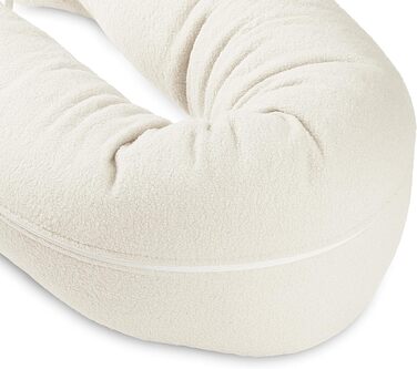 Подушка для вагітних EKM Trade 170 см XXL, бавовна 100%, колір Ecru (Bouclé) - підтримка для сну на боці