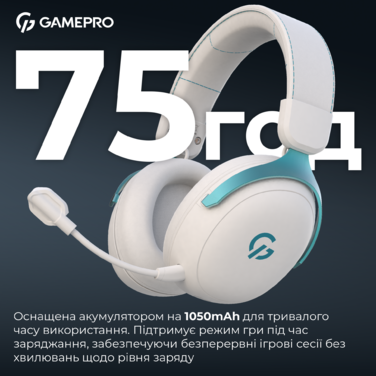 Бездротова ігрова гарнітура GamePro Asgard Freya Pro (HSW201WB)