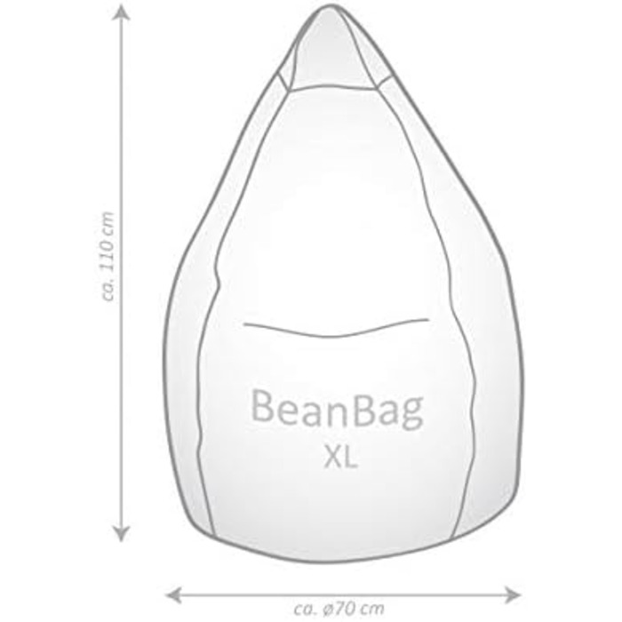 Крісло-мішок Sitting Point Easy XL 220 л, рожеве