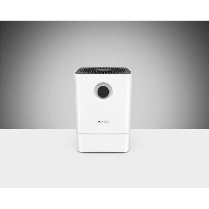 Зволожувач та мийка повітря BONECO W200, 4,5 л, для приміщень до 50 м², дуже тихий (27 дБ), 2 режими, авто-вимкнення, білий