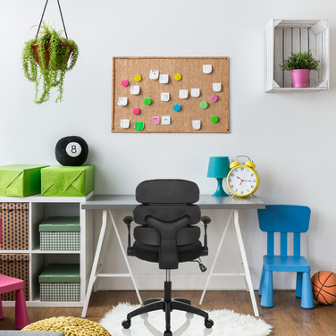 Дитячий стілець / Дитячий письмовий стілець KID ERGOLINO B Тканина Чорний HJH OFFICE