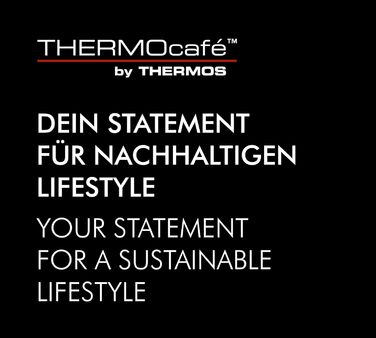 Термокружка THERMOcafé by THERMOS TC 0.35л, Stone Grey Mat, нержавіюча сталь, ізоляція, для кави з собою, не протікає, 8 год гаряча & 16 год холодна, для миття в посудомийній машині, BPA-Free