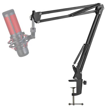 Універсальний пантограф для мікрофона YOUSHARES для HyperX QuadCast S/2S, Blue Yeti, Rode PodMic, Razer Seiren V3 Mini — стрімінговий тримач для геймінгу та подкастингу, чорний
