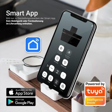 Витяжка для кухні KKT Kolbe Aurora 60 см, чорне скло, 782 м³/год, з WiFi, RGBW LED-підсвіткою та сенсорним керуванням, режим рециркуляції та відводу (AURORA6005FB)