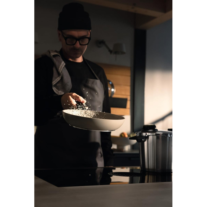 Набір керамічних сковорідок Fissler Ceratal Evo Classic 2 шт. (24 та 28 см), теплий сірий, без PFAS/PTFE, CookStar, Німеччина