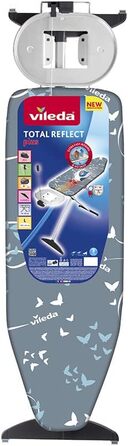 Прасувальна дошка Vileda Total Reflect Plus XXL для парових станцій, велика поверхня 130х44 см, регульована висота 74-97 см, 6.65 кг, сіро-фіолетова