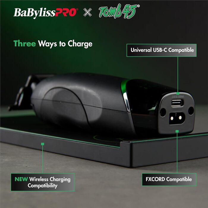 Машинка для стрижки волосся BaBylissPRO Tomb45, акумуляторна, професійна (Триммер)