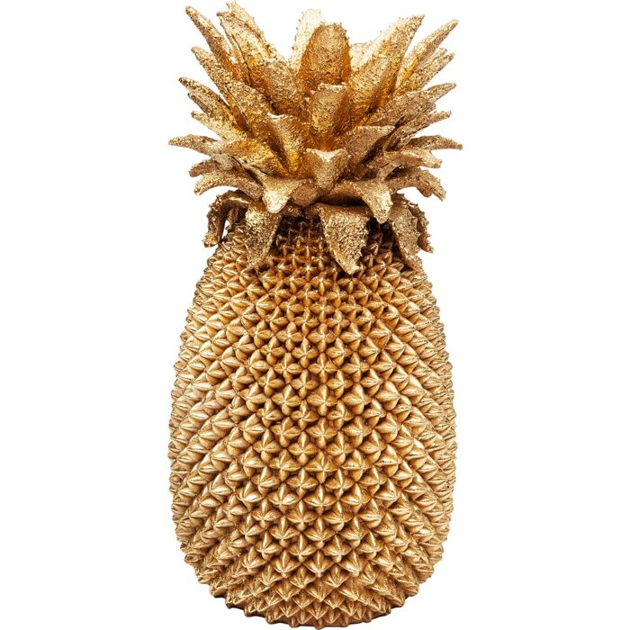 Ваза Kare Design Ananas, золота, 30x15x15 см - Декоративна ваза для квітів у вітальню, на полицю, екзотичний стиль