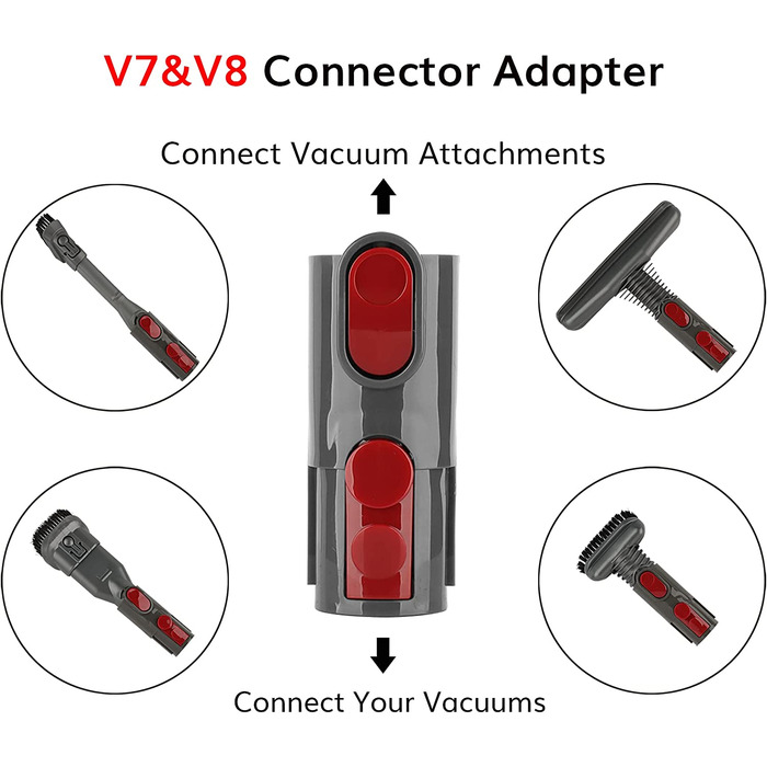 Набір аксесуарів та насадок для пилососа Dyson V8/V7/V6/DC19/DC29/DC34/DC33/DC35/DC62, змінні запчастини (6 в 1)
