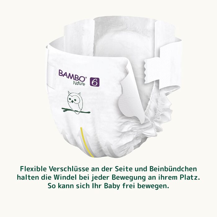 Дитячі підгузки Bambo Nature розмір 4 (7-14 кг), місячний бокс, 144 шт.