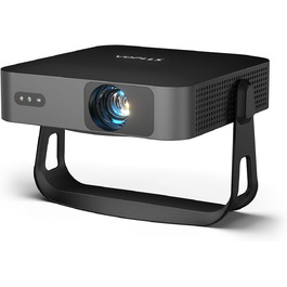 Проектор Mini Beamer 1080P Full HD з автофокусом та корекцією трапецеїдальних спотворень. WiFi6, Bluetooth, 4K, 550 ANSI, 50% Zoom, 360° обертання. Ідеальний для домашнього кінотеатру та підключення до телефону. Без додаткових додатків.