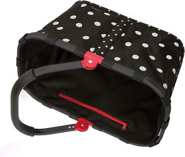 Кошик для покупок reisenthel Carrybag 22 л, чорний, Mixed Dots, спеціальна серія, міцний алюмінієвий каркас