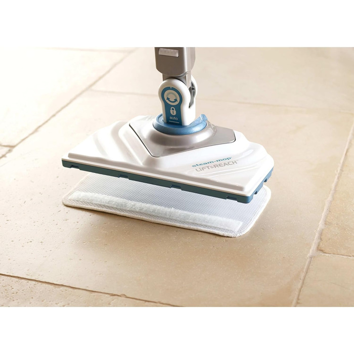 Парова швабра Black+Decker 2-в-1 FSM1616, 1600 Вт, знімна насадка Delta, для гігієнічного та ретельного прибирання, легке керування, 2 серветки в комплекті