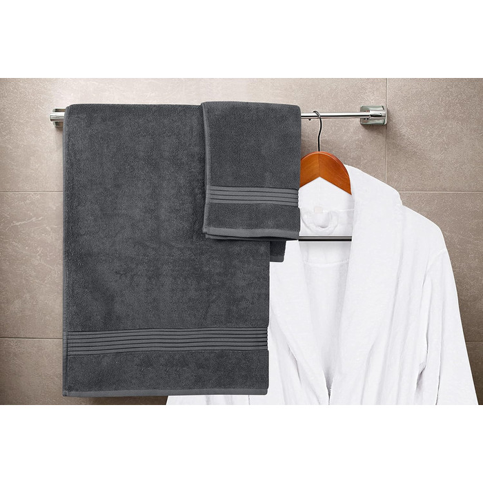 Набір рушників Utopia Towels з бавовни, 2 банних, 2 для рук і 4 серветки, 700 г/м², сірі