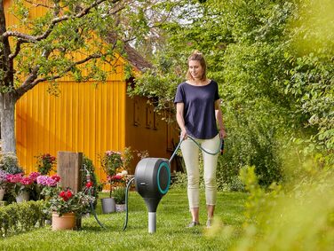 Gardena RollUp M Шланг у боксі 15м (18616-20) - білий садовий шланг з кріпленням та якісним шлангом Gardena