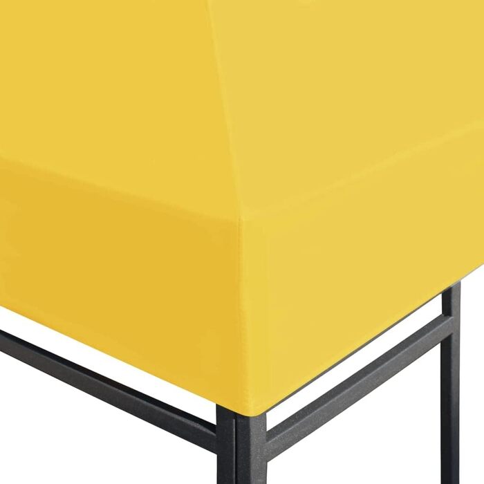 Заміна даху для павільйону 3x3 м жовта, водостійка тент-покрівля 270 г/м² для садового намету, vidaXL