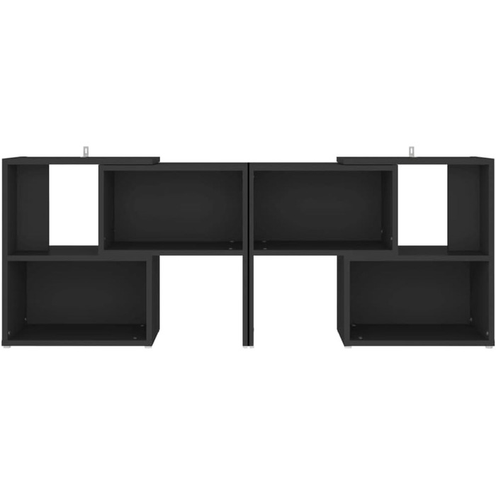 TV-тумба vidaXL чорна 104x30x52 см, деревостружкова плита, сучасний телевізійний стіл, меблі для вітальні, низький комод, полиця для HiFi-апаратури
