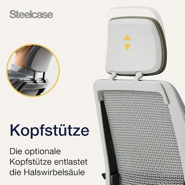 Офісний стілець Steelcase Series 2 з підтримкою спини LiveBack, 4D підлокітники, регульована підголівник, колір Трюфель