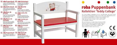 Дитяча лава для ляльок Roba Teddy College, біла, меблі для ляльок