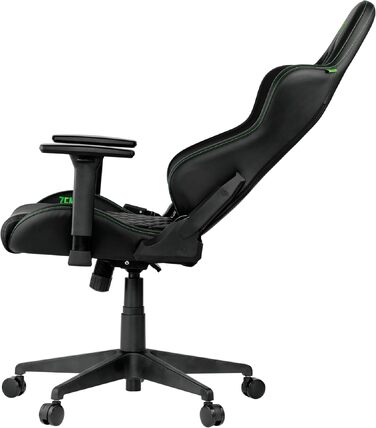 Ігрове крісло Razer Edition TAROK Natrix: дихаюча екошкіра, 3D підлокітники Softcoat, функція гойдання, з подушками під поперек та голову, до 130 кг, чорне