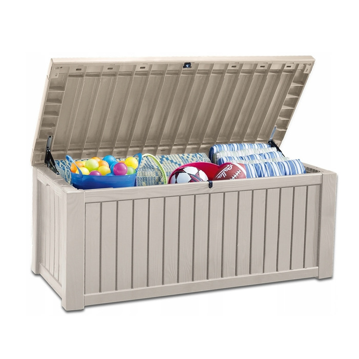 Садова скриня Keter Rockwood Storage Box 570 л, кремова