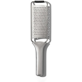 OXO Good Grips Тріскачка-тертка для овочів з контейнером з нержавіючої сталі, срібляста/чорна
