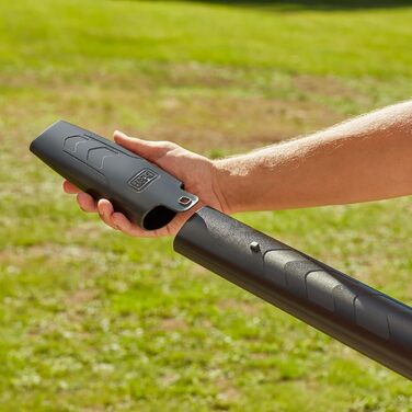 Black+Decker 3-в-1 електропристрій для прибирання листя BEBLV301 (3000 Вт) з подрібнювачем, решетом та мішком-рюкзаком 72л - висока швидкість видуву та регульована потужність всмоктування
