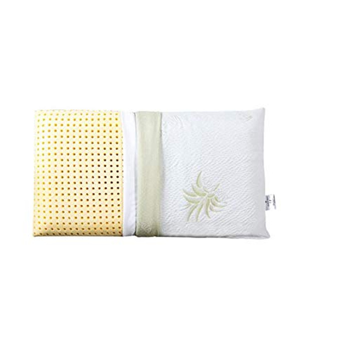 Подушка ортопедична 40x80x18 см з піни Memory Foam та Aloe Vera, знімний двошаровий чохол, для підтримки шийного відділу хребта