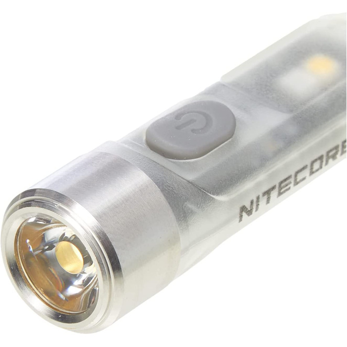 Ліхтарик-брелок Nitecore Tiki GITD, світиться у темряві, прозорий, універсальний розмір