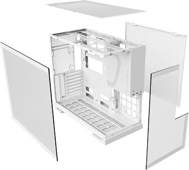 Ігровий корпус Geometric Future M5, білий, середній Tower, скло, E-ATX/ATX, ARGB вентилятори, USB Type-C, підтримка радіатора 420/360 мм