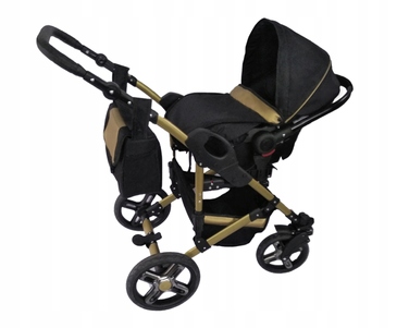 Дитячий візок X-Trall Pram 3в1, чорно-золотий