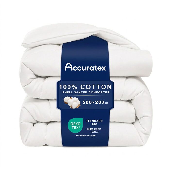 Зимова ковдра ACCURATEX 200x200 см, 100% бавовна, щільність 450 г/м², тепла