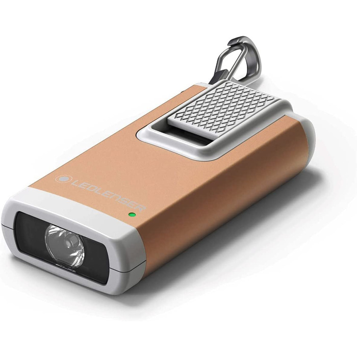 Ліхтар-брелок Ledlenser K6R Gold, 400 лм, акумуляторний, USB-A, з червоним світлом