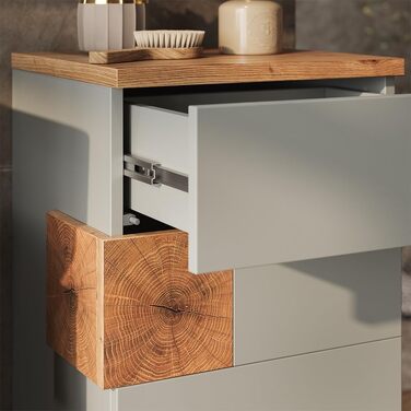Тумба під умивальник Vicco Eden, 70 x 64.5 см, 2 шухляди, сіра, шафа для ванної кімнати