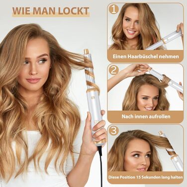 Airstyler 5-в-1: Професійний набір для укладки волосся з гарячою щіткою, феном з іонізацією, автоматичним завивачем для локонів та об'єму
