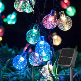Сонячна гірлянда STANBOW 7.5м, 50 LED кристал, водостійка, 8 режимів, для балкона, саду, дерев, тераси, весіль, різдвяна, мультиколір