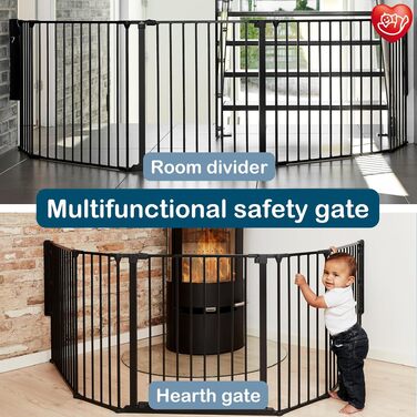 Захисний бар'єр BabyDan Flex L (90-278 см) - дитячі сходи, перегородка для кімнати, сітка для тварин (чорний)