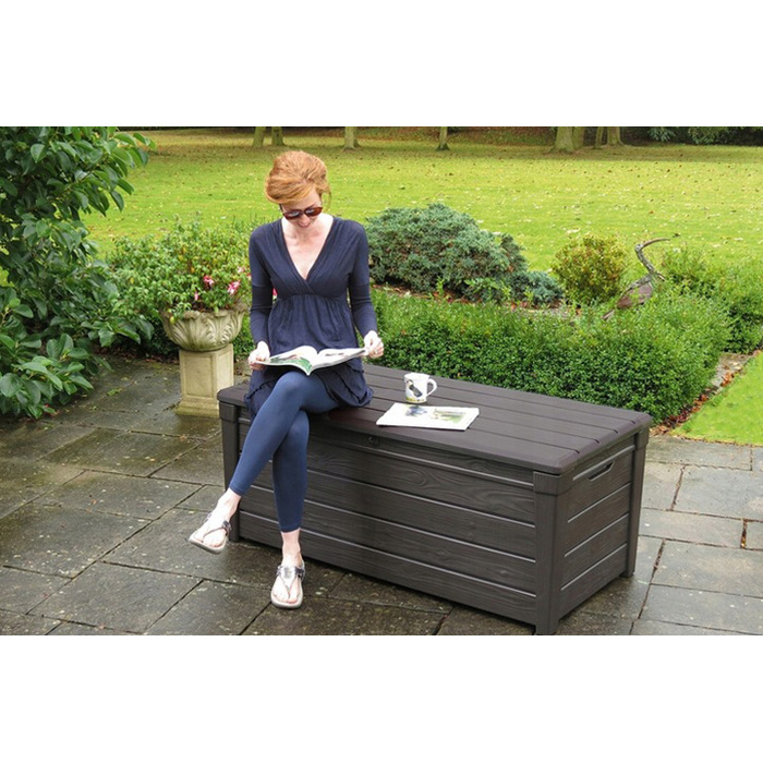 Садова скриня Keter BRIGHTWOOD STORAGE BOX 455 л, коричнева