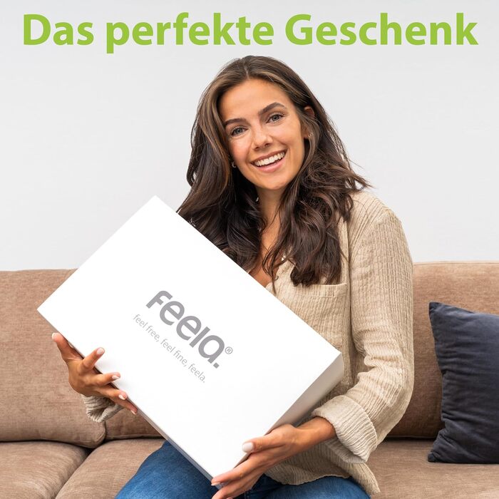Ортопедичний сидіння кільце Feela® [3 ступені жорсткості] – подушка для геморою з отвором – після операції та пологів – сидіння для полегшення болю в куприку, подушка для геморою, сидіння-пончик – знімає біль (Medium) Чорний, Medium / Mittel (60-80 кг)