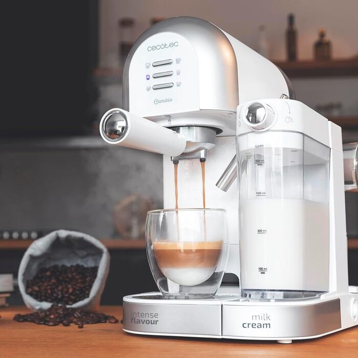Кавомашина Cecotec Chic 20 Bianca: автоматичний приготування, для меленої кави та капсул, 1470 Вт
