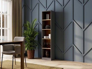 Стелаж TopEshop 40 x 182 x 30 см, антрацит, дуб артизан