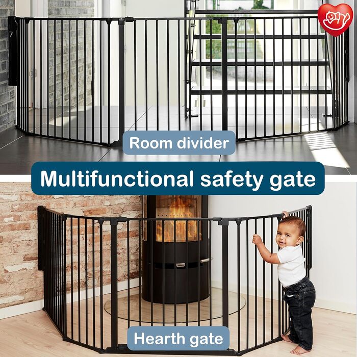 Захисний бар'єр BabyDan Flex L (90-278 см) - дитячі сходи, перегородка для кімнати, сітка для тварин (чорний)
