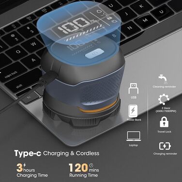 Електрична бритва для голови Glatzen Herren, водонепроникна IPX6, з LED-дисплеєм та акумулятором