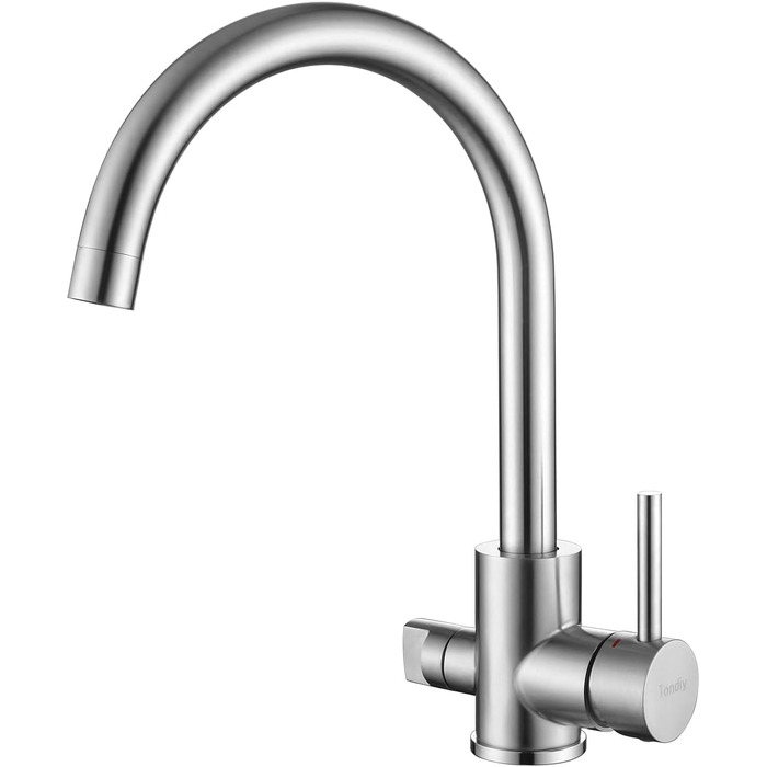 Змішувач для кухні з висувним гусаком 360° для мийки та посудомийної машини, 3/4