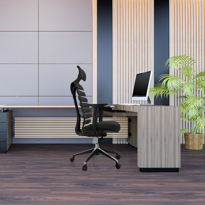 Офісне крісло / поворотне крісло ERGO LINE II PRO Тканина Чорний HJH OFFICE