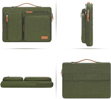 Чохол для ноутбука MOSISO 360° на 16 дюймів для MacBook Pro M1 M2 M3 M4 M5, Lenovo, HP, оливковий