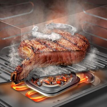 Аерофритюрниця-гриль Cecotec Cecofry & Grill Smokin' 6500 Plus 6.5л, 2200 Вт, з функцією копчення, подвійним грилем та вікном